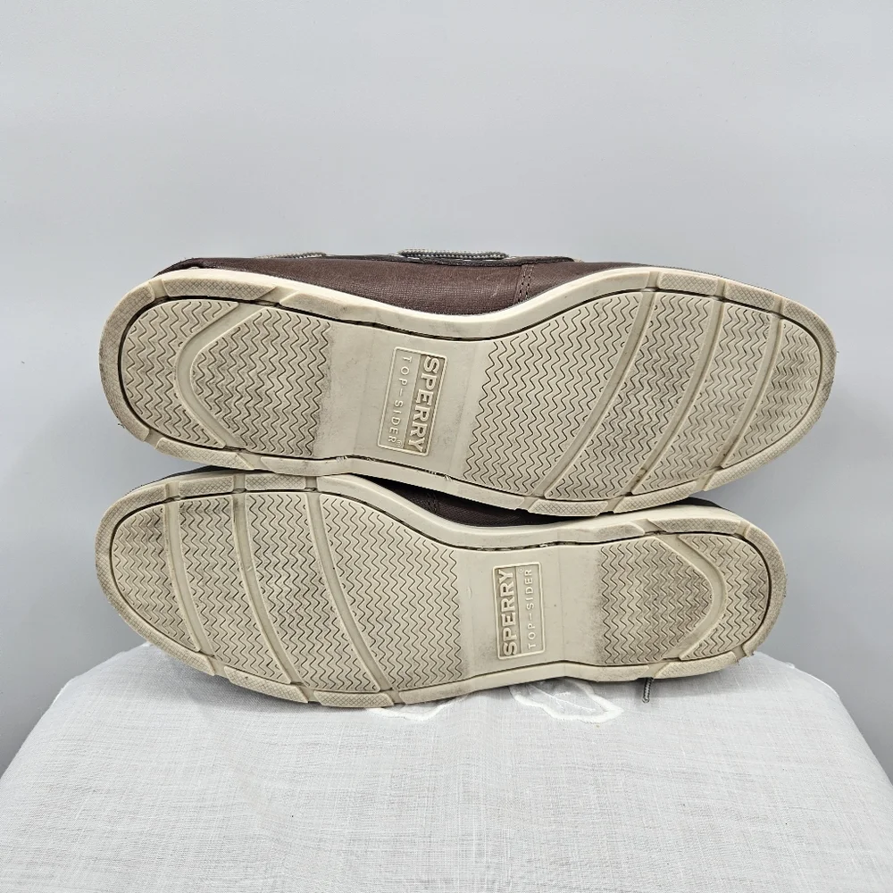 Sperry Top-Sider Mens 9M Brown Leather Authentic Original Boat‎ Shoes STS15002